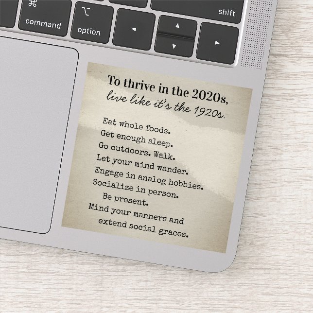 Adesivo Thrive in the 2020s Advice Vinyl (Detalhe)