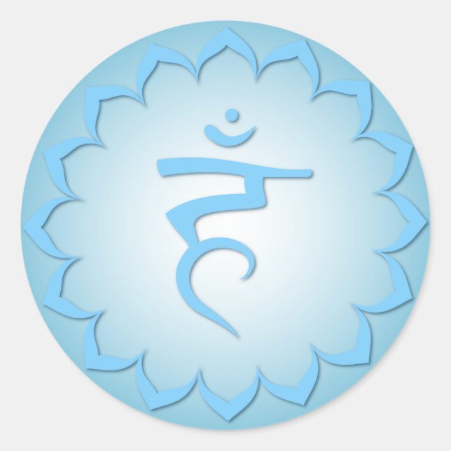 Adesivo Throat Chakra - Azul Claro (Frente)