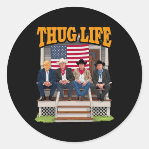 Adesivo Thug Life Trump Vance Kennedy Elon Shirt