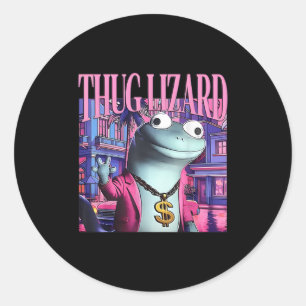 Adesivo Thug Lizard Funny Weirdcore Animal Lizard Lizard L
