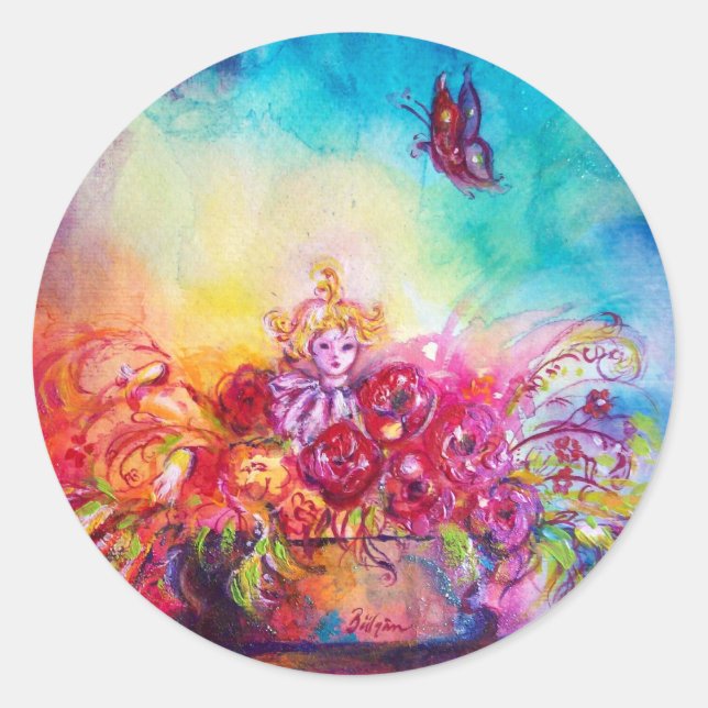 ADESIVO THUMBELINA, FLOWER BASKET E BUTTERFLY (Frente)