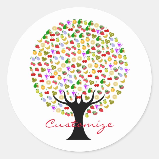 Adesivo Thunder_Cove da árvore de várias frutas (Frente)