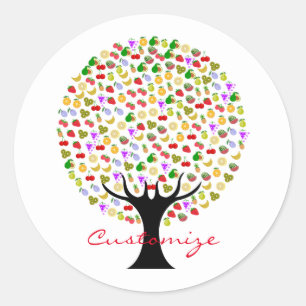 Adesivo Thunder_Cove da árvore de várias frutas