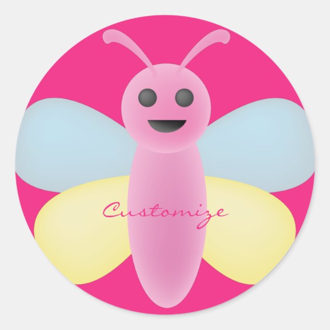 Adesivo Thunder_Cove de Abelhas Kawaii de várias cores (Frente)