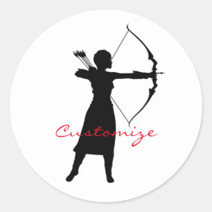 Adesivo Thunder_Cove de Silhuette de Arqueiro feminino