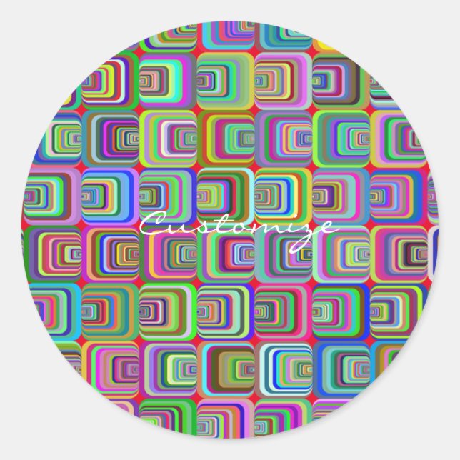 Adesivo Thunder_Cove, estilo hippie psíquico do Groovy (Frente)