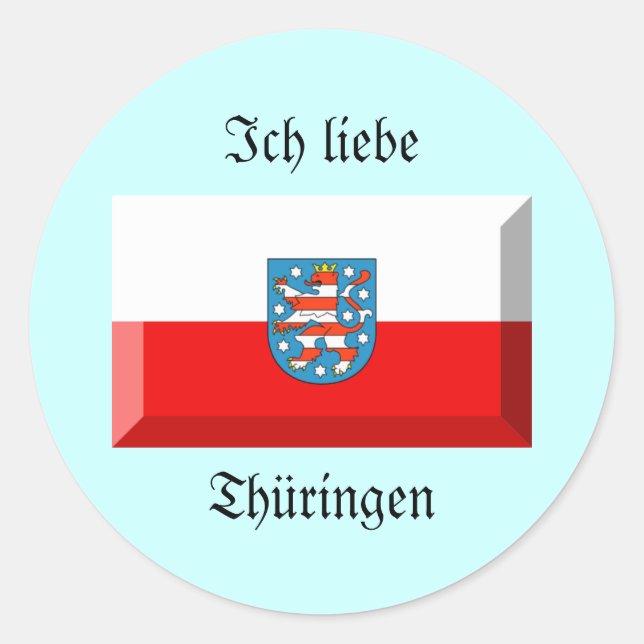 Adesivo Thuringen Flag Gem (Frente)