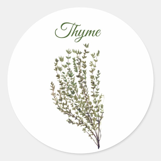 Adesivo Thyme Herb Greeneren Kitchen Culinária Verde (Frente)