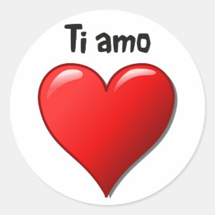 Adesivo Ti amo - Eu te amo no italiano