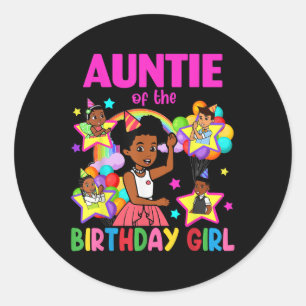 Adesivo Tia Da Menina De Aniversário Gracie Bonecas Menina