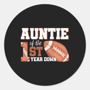 Adesivo Tia De 1 Ano De Aniversário Futebol 1 rua Yea