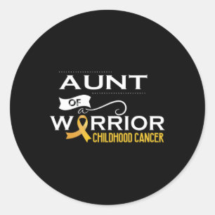 Adesivo Tia de cancer de infância de um guerreiro