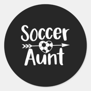 Adesivo Tia de Futebol Coração Amante do Esporte Tia Dia d