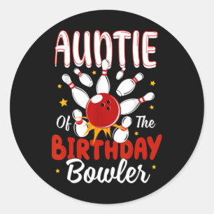 Adesivo Tia Do Birthday Bowler Kid Party Ce