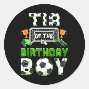 Adesivo Tia do Menino do Aniversário Família de Futebol Co