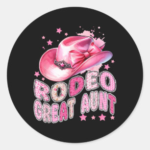 Adesivo Tia Grande do Rodeio Cowgirl Rosa Aniversário de 1