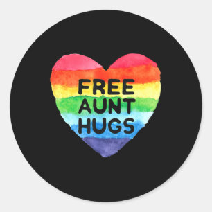 Adesivo Tia Gratuita Abraça Orgulho de Bandeira LGBT Mês d