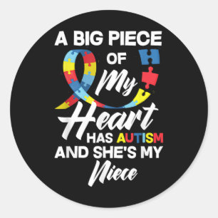 Adesivo Tia Orgulhosa Autismo Tio Autista Niece Autismo Aw