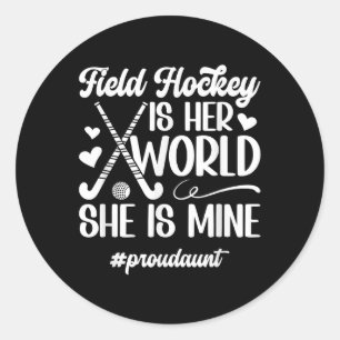 Adesivo Tia Orgulhosa de Hockey de Campo Tia de um Pla de
