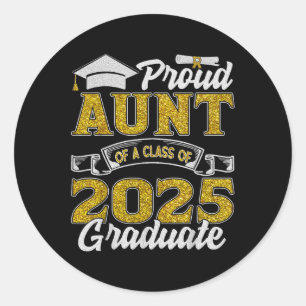 Adesivo Tia Orgulhosa De Um Graduado Da Turma De 2025 Grad