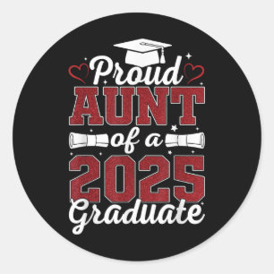 Adesivo Tia Orgulhosa De Um Graduado Em 2025 Cl De 2025 Gr