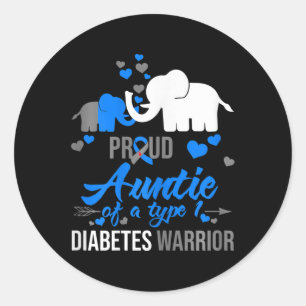 Adesivo Tia Orgulhosa De Um Vendedor De Diabetes Tipo 1