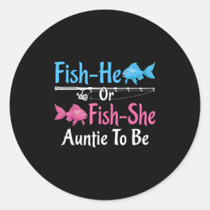 Adesivo Tia Peixe-ele ou Peixe-ela Para Revelar o Gênero d