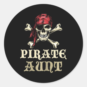 Adesivo Tia Pirata Caveira Correspondendo Vovó Halloween C
