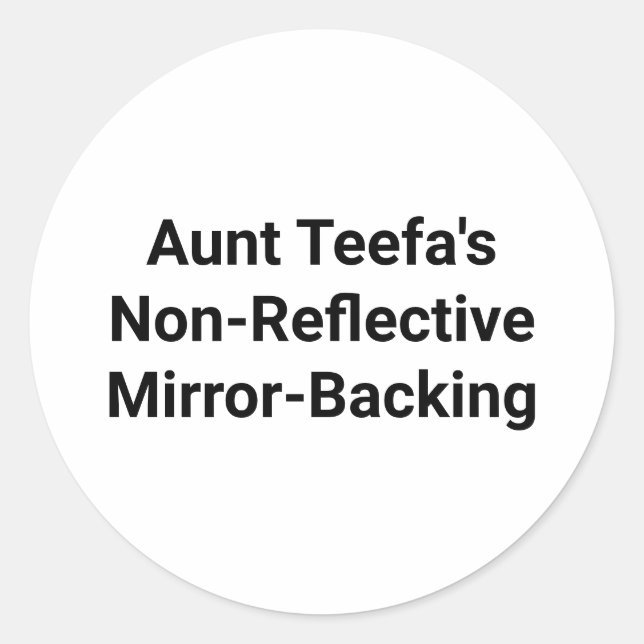 Adesivo Tia Teefa Mirror-Backing Hankamer Artjunkhaus (Frente)