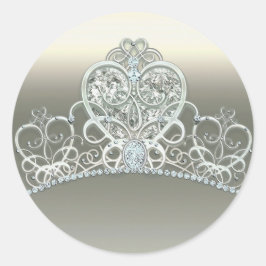 Adesivo Tiara de Aniversário Princesa Coração de Marfim Pl