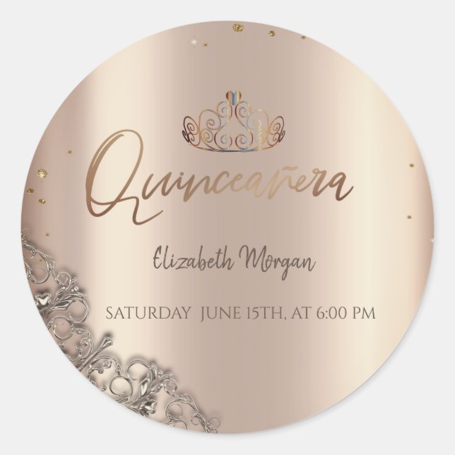 Adesivo Tiara Diamantes Cooper Quinceañera (Frente)