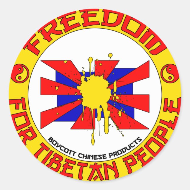 Adesivo tibet livre (Frente)