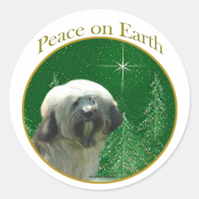 Adesivo Tibetano Terrier Peace (Frente)