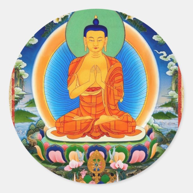 Adesivo Tibetano Thangka Prabhutaratna Buddha (Frente)