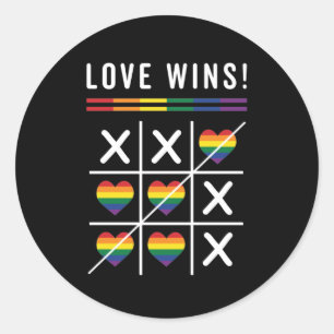 Adesivo Tic Tac Toe Love ganha Orgulho gay LGBTQ
