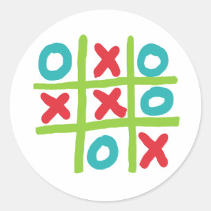 Adesivo Tic-tac-toe Noughts e Cruzes