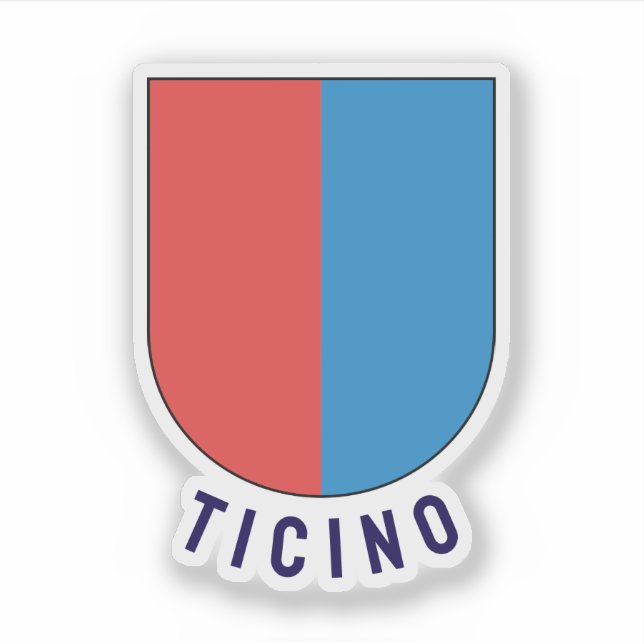 Adesivo Ticino casaco de armas, Suiça (Frente)