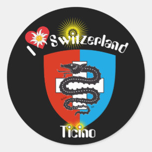 Adesivo Ticino Schweiz Suisse Svizzera Svizra Aufkleber
