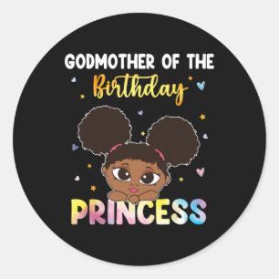 Adesivo Tie Dye Godman A Princesa Negra de Aniversário