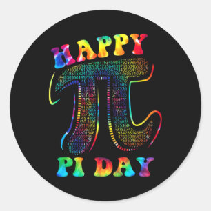 Adesivo Tie Dye Happy Pi Day 3.14 Matemática Professores H
