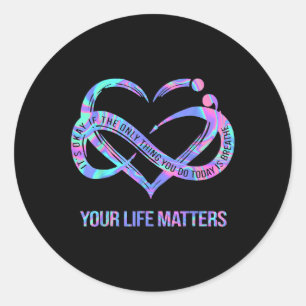Adesivo Tie Dye Heart Your Life S Suicida Prevention Aware