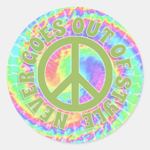 Adesivo Tie dye Paz nunca sai de moda em