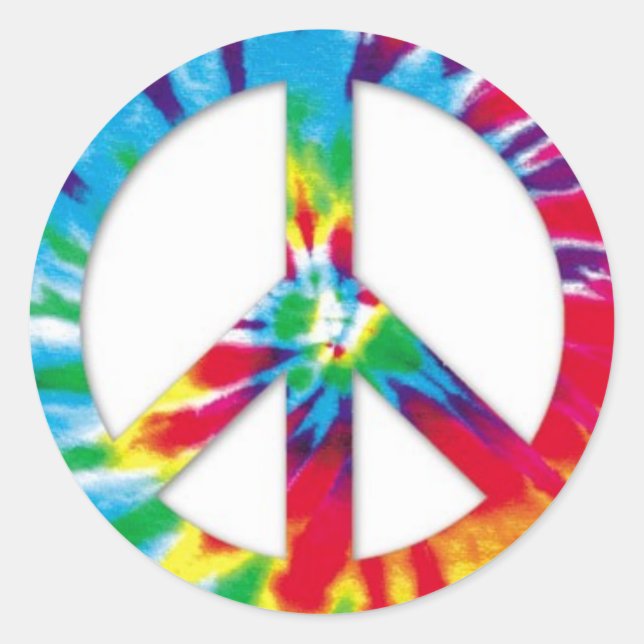 Adesivo Tie Dye Peace Stickers (Frente)