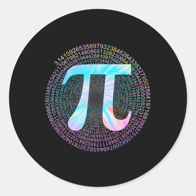 Adesivo Tie Dye Pi Happy Pi Day (Frente)