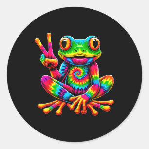 Adesivo Tie-dye - Sinal de Paz de Sapo Hippie