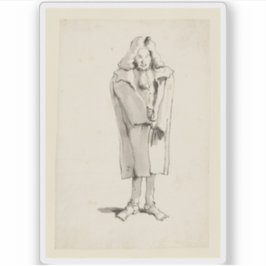 Adesivo Tiepolo - Caricatura de um Homem Vestindo um Sobre