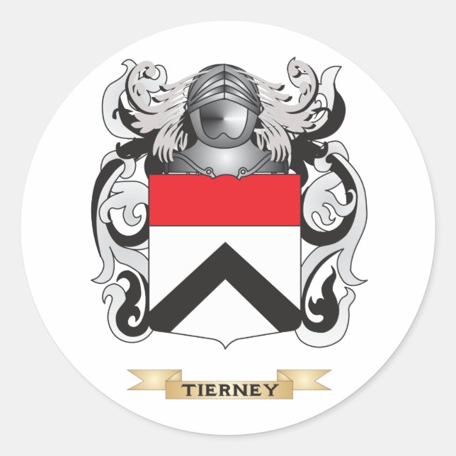 Adesivo Tierney Family Crest (Casaco de Armas) (Frente)