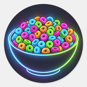 Adesivo Tigela de Cereais Neon Glow
