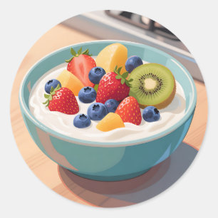 Adesivo Tigela de Iogurte com Frutas Frescas