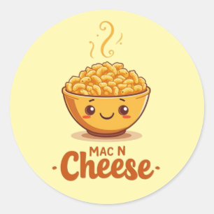 Adesivo Tigela Fofa Mac N Cheese